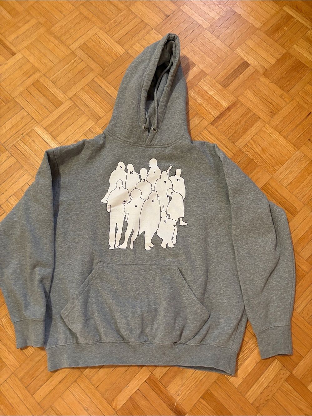 UCL Grey Graphic Pullover Hoodie